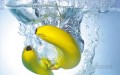 bananas in water realistic